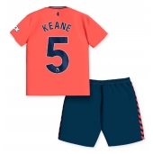 Everton Michael Keane #5 Uit tenue Kids 2023-24 Korte Mouwen (+ broek)