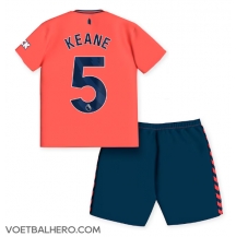 Everton Michael Keane #5 Uit tenue Kids 2023-24 Korte Mouwen (+ broek)