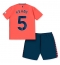 Everton Michael Keane #5 Uit tenue Kids 2023-24 Korte Mouwen (+ broek)