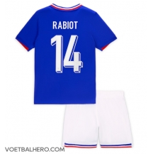 Frankrijk Adrien Rabiot #14 Thuis tenue Kids EK 2024 Korte Mouwen (+ broek)