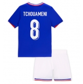 Frankrijk Aurelien Tchouameni #8 Thuis tenue Kids EK 2024 Korte Mouwen (+ broek)