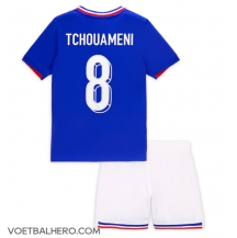 Frankrijk Aurelien Tchouameni #8 Thuis tenue Kids EK 2024 Korte Mouwen (+ broek)