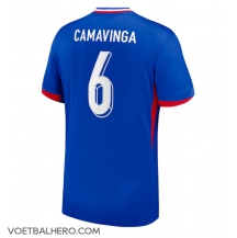 Frankrijk Eduardo Camavinga #6 Thuis tenue EK 2024 Korte Mouwen