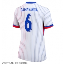 Frankrijk Eduardo Camavinga #6 Uit tenue Dames EK 2024 Korte Mouwen