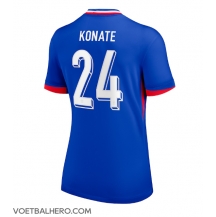 Frankrijk Ibrahima Konate #24 Thuis tenue Dames EK 2024 Korte Mouwen