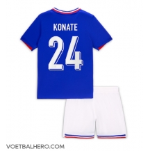 Frankrijk Ibrahima Konate #24 Thuis tenue Kids EK 2024 Korte Mouwen (+ broek)