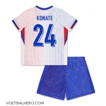 Frankrijk Ibrahima Konate #24 Uit tenue Kids EK 2024 Korte Mouwen (+ broek)