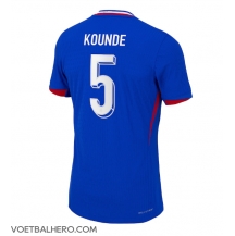 Frankrijk Jules Kounde #5 Thuis tenue EK 2024 Korte Mouwen