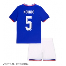 Frankrijk Jules Kounde #5 Thuis tenue Kids EK 2024 Korte Mouwen (+ broek)