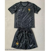 Frankrijk Keeper Uit tenue Kids EK 2024 Korte Mouwen (+ broek)