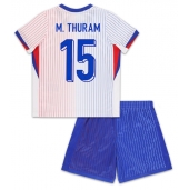 Frankrijk Marcus Thuram #15 Uit tenue Kids EK 2024 Korte Mouwen (+ broek)