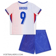 Frankrijk Olivier Giroud #9 Uit tenue Kids EK 2024 Korte Mouwen (+ broek)