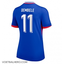 Frankrijk Ousmane Dembele #11 Thuis tenue Dames EK 2024 Korte Mouwen