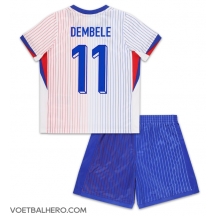 Frankrijk Ousmane Dembele #11 Uit tenue Kids EK 2024 Korte Mouwen (+ broek)