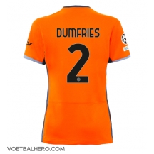 Inter Milan Denzel Dumfries #2 Derde tenue Dames 2023-24 Korte Mouwen