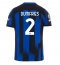 Inter Milan Denzel Dumfries #2 Thuis tenue 2023-24 Korte Mouwen