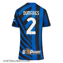 Inter Milan Denzel Dumfries #2 Thuis tenue Dames 2024-25 Korte Mouwen