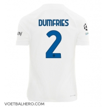 Inter Milan Denzel Dumfries #2 Uit tenue 2023-24 Korte Mouwen