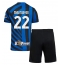 Inter Milan Henrikh Mkhitaryan #22 Thuis tenue Kids 2024-25 Korte Mouwen (+ broek)