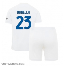 Inter Milan Nicolo Barella #23 Uit tenue Kids 2023-24 Korte Mouwen (+ broek)