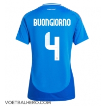 Italië Alessandro Buongiorno #4 Thuis tenue Dames EK 2024 Korte Mouwen