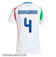 Italië Alessandro Buongiorno #4 Uit tenue Dames EK 2024 Korte Mouwen