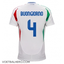 Italië Alessandro Buongiorno #4 Uit tenue EK 2024 Korte Mouwen