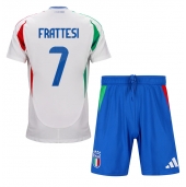 Italië Davide Frattesi #7 Uit tenue Kids EK 2024 Korte Mouwen (+ broek)