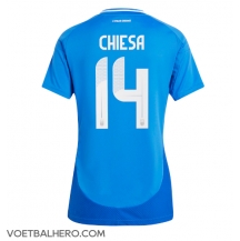 Italië Federico Chiesa #14 Thuis tenue Dames EK 2024 Korte Mouwen