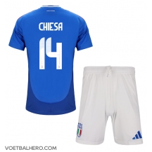 Italië Federico Chiesa #14 Thuis tenue Kids EK 2024 Korte Mouwen (+ broek)