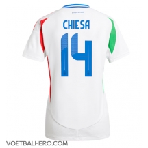 Italië Federico Chiesa #14 Uit tenue Dames EK 2024 Korte Mouwen