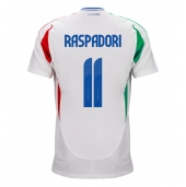 Italië Giacomo Raspadori #11 Uit tenue EK 2024 Korte Mouwen