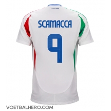 Italië Gianluca Scamacca #9 Uit tenue EK 2024 Korte Mouwen