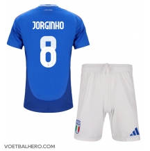 Italië Jorginho Frello #8 Thuis tenue Kids EK 2024 Korte Mouwen (+ broek)