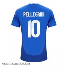 Italië Lorenzo Pellegrini #10 Thuis tenue EK 2024 Korte Mouwen