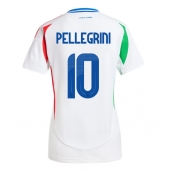 Italië Lorenzo Pellegrini #10 Uit tenue Dames EK 2024 Korte Mouwen