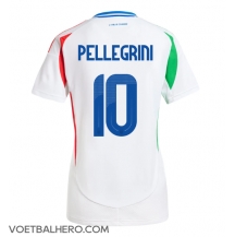 Italië Lorenzo Pellegrini #10 Uit tenue Dames EK 2024 Korte Mouwen