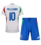 Italië Lorenzo Pellegrini #10 Uit tenue Kids EK 2024 Korte Mouwen (+ broek)