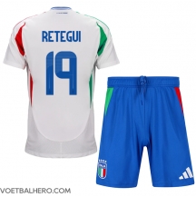 Italië Mateo Retegui #19 Uit tenue Kids EK 2024 Korte Mouwen (+ broek)