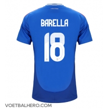 Italië Nicolo Barella #18 Thuis tenue EK 2024 Korte Mouwen