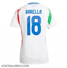 Italië Nicolo Barella #18 Uit tenue Dames EK 2024 Korte Mouwen