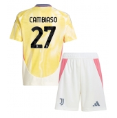 Juventus Andrea Cambiaso #27 Uit tenue Kids 2024-25 Korte Mouwen (+ broek)