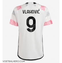 Juventus Dusan Vlahovic #9 Uit tenue 2023-24 Korte Mouwen