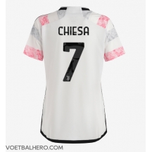 Juventus Federico Chiesa #7 Uit tenue Dames 2023-24 Korte Mouwen