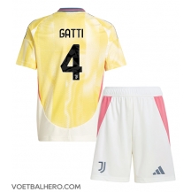 Juventus Federico Gatti #4 Uit tenue Kids 2024-25 Korte Mouwen (+ broek)