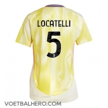 Juventus Manuel Locatelli #5 Uit tenue Dames 2024-25 Korte Mouwen