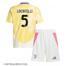 Juventus Manuel Locatelli #5 Uit tenue Kids 2024-25 Korte Mouwen (+ broek)