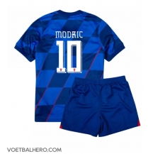 Kroatië Luka Modric #10 Uit tenue Kids EK 2024 Korte Mouwen (+ broek)