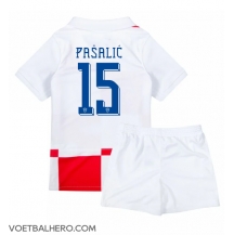 Kroatië Mario Pasalic #15 Thuis tenue Kids EK 2024 Korte Mouwen (+ broek)