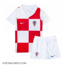 Kroatië Thuis tenue Kids EK 2024 Korte Mouwen (+ broek)